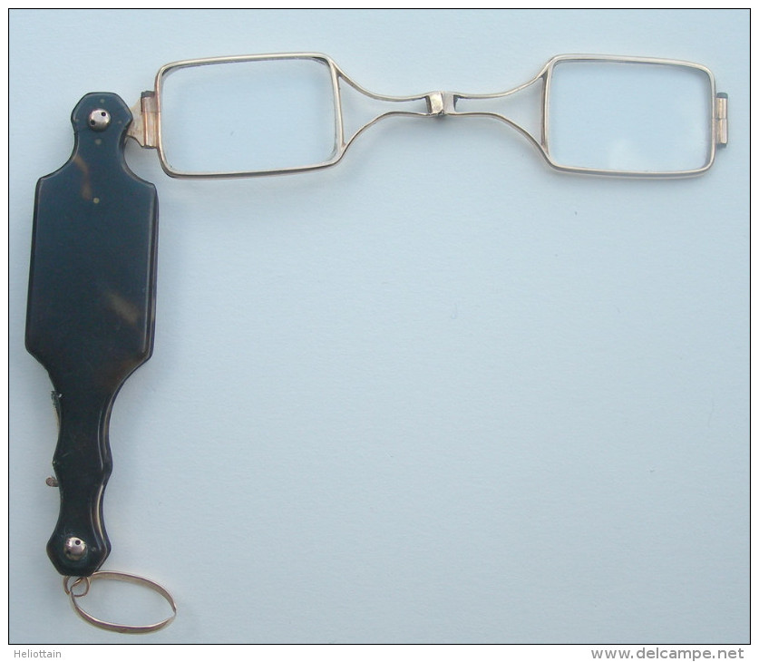 XIXème : FACE A MAIN LORGNON LUNETTES ECAILLE VERMEIL / ANTIQUE FRENCH LORGNETTE Tortoise Shell & Silver Gilt - Glasses