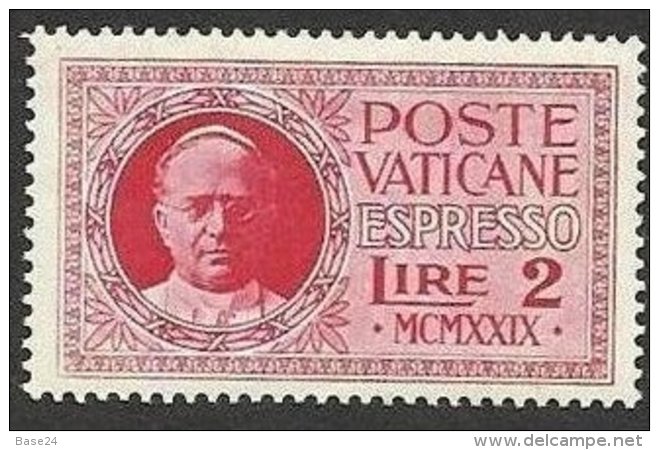 1929 Vaticano Vatican CONCILIAZIONE 2L Carminio (E1) MLH* - Express