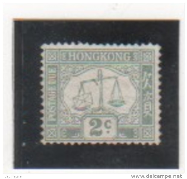 HONG KONG 1924 TAXE N° 2 Neuf* Sans Gomme - Portomarken