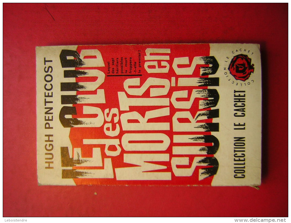 ROMAN POLICIER  HUGH PENTECOST   LE CLUB DES MORTS EN SURSIS COLLECTION LE CACHET N° 3  EDITONS DE TREVISSE 1960 - Trévise, Ed. De