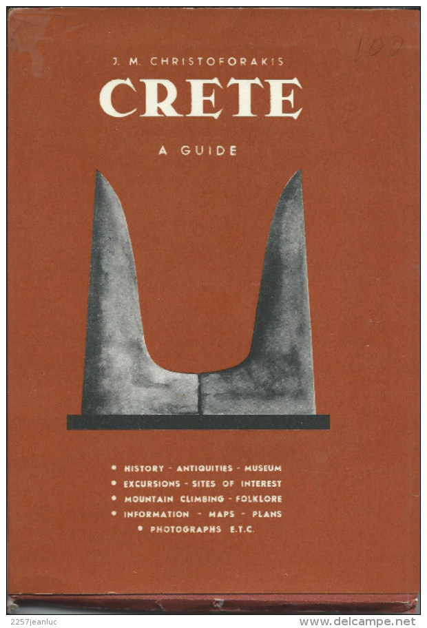 J Christoforakis -CRETE  A -Guide -  History  & Plans  163 Pages +Photographs Etc - Europe