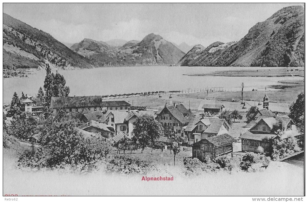 ALPNACHSTAD &#8594; Dorfpartie Gegen Den Bahnhof, Ca.1910 - Alpnach