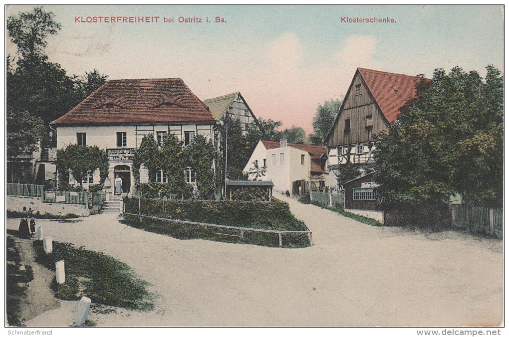 AK Klosterfreiheit Klosterschenke Gasthof Bei Ostritz Kloster Marienthal Rusdorf Posada Blumberg Bratkow Grunau Krzewina - Ostritz (Oberlausitz)