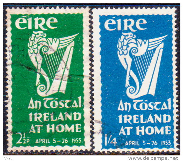 IRELAND 1953 SG #154-55 Compl.set Used An Tostal Festival - Usados