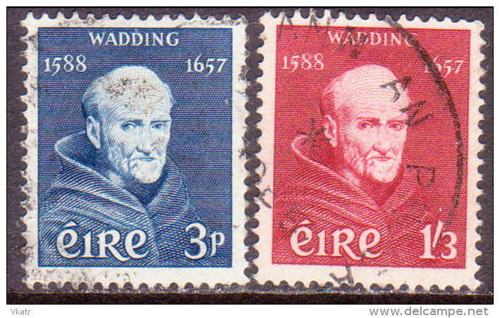IRELAND 1957 SG #170-71 Compl.set Used Father Luke Wadding - Used Stamps