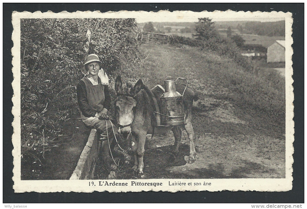 CPA - L'Ardenne Pittoresque - Laitière Et Son âne - Ferme - Métier    // - Fermes