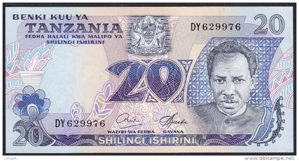 Tanzania 20 Shilingi 1978 P7c UNC - Tansania