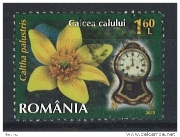 ROMANIA 2013 Flora - Clocks & Flowers; Kingcup (Caltha Palustris) Postally Used MICHEL # 6675 - Oblitérés