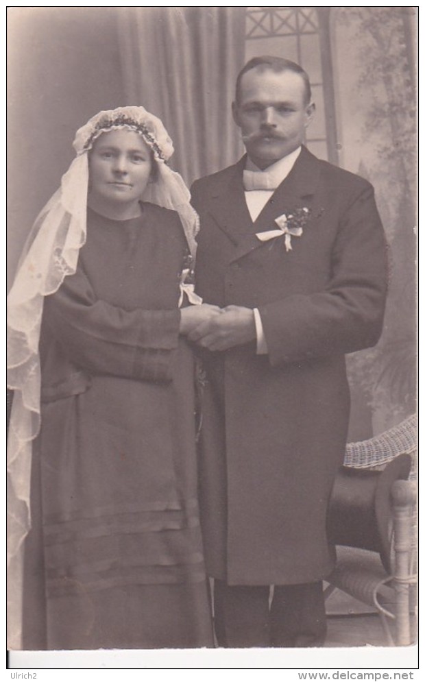 AK Foto Brautpaar - Ca. 1910 (23336) - Hochzeiten