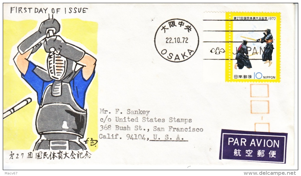 JAPAN  FDC  COVER    FENCING  KENDO - Ohne Zuordnung