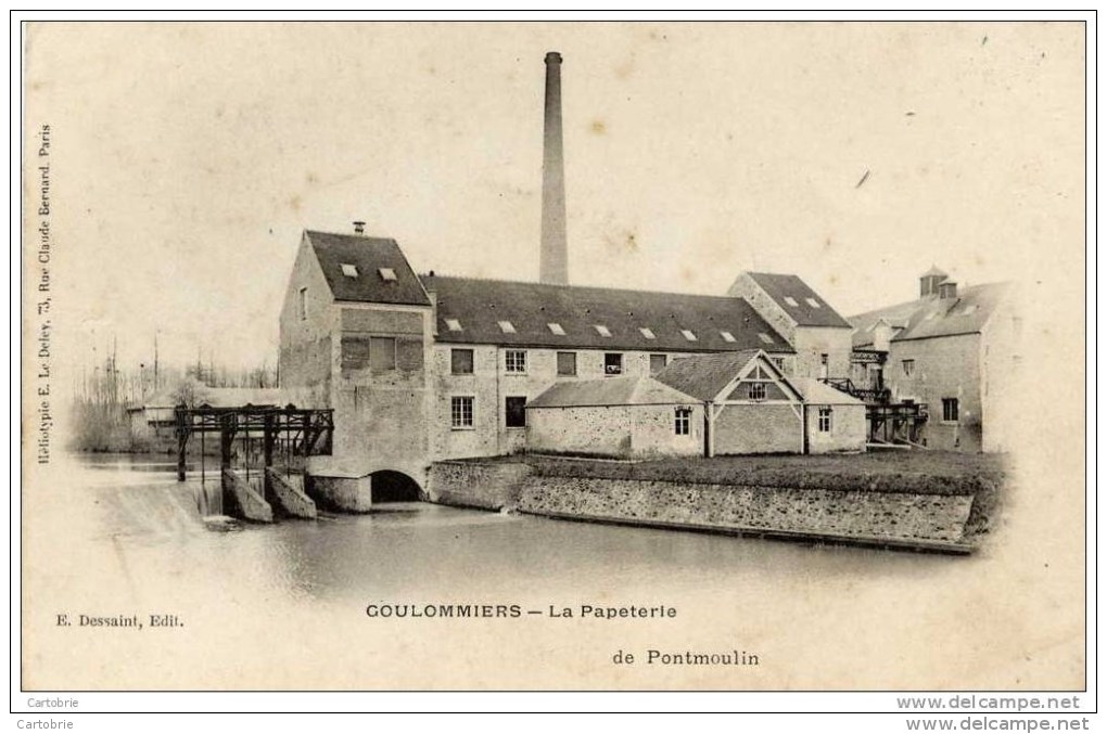 77-COULOMMIERS- Carte Précurseur-La Papeterie De Pontmoulin- Edit.DESSAINT- Le DELEY - Coulommiers