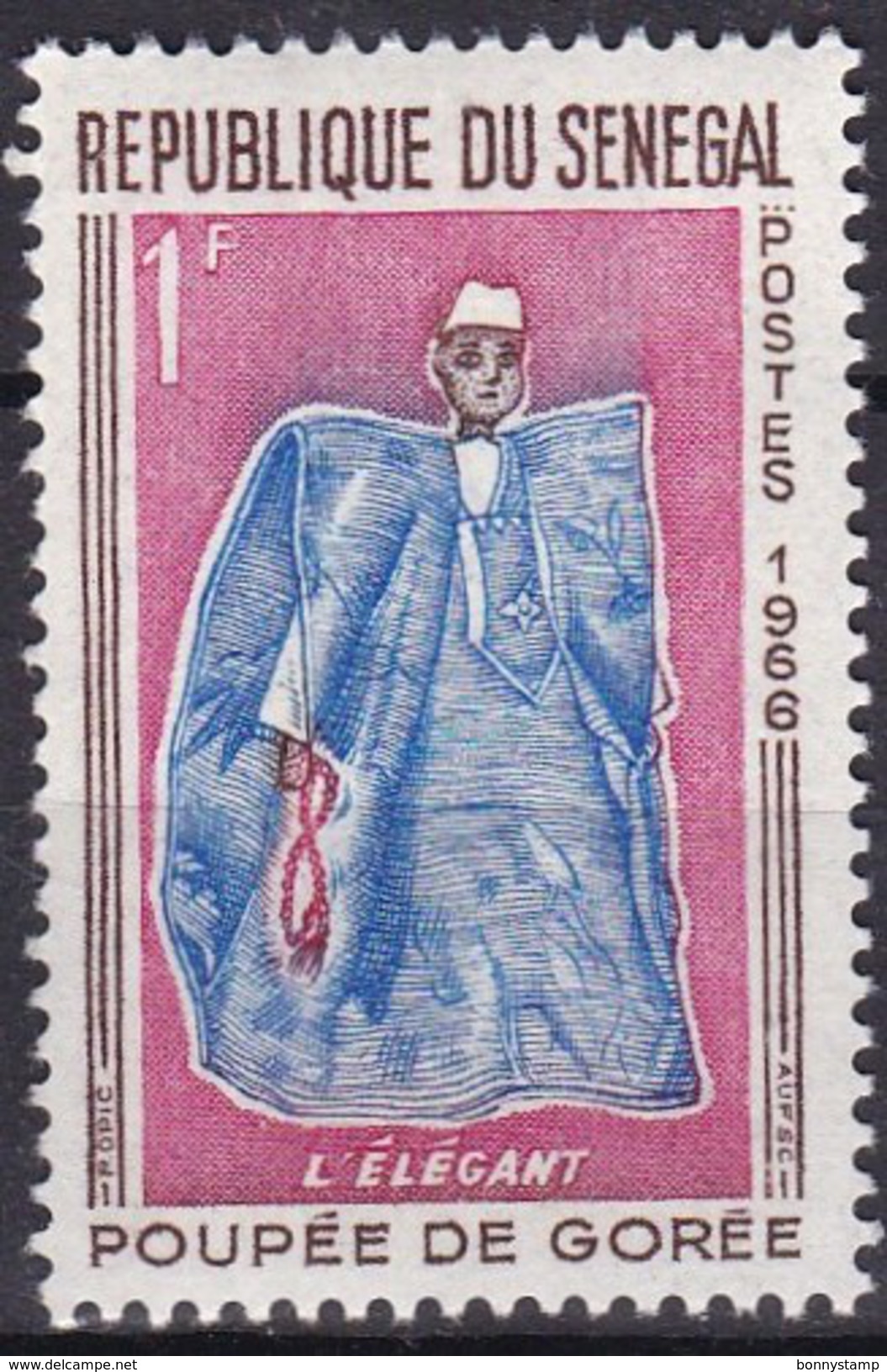 Senegal, 1966 - 1f Elegant Man - Nr.261 MNH** - Senegal (1960-...)
