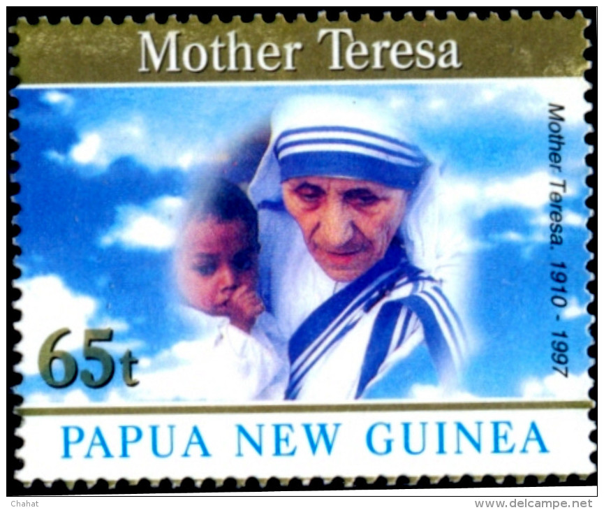 MOTHER TERESA-SET OF 2v-PAPUA NEW GUINEA-SCARCE-MNH-B9-679 - Mother Teresa