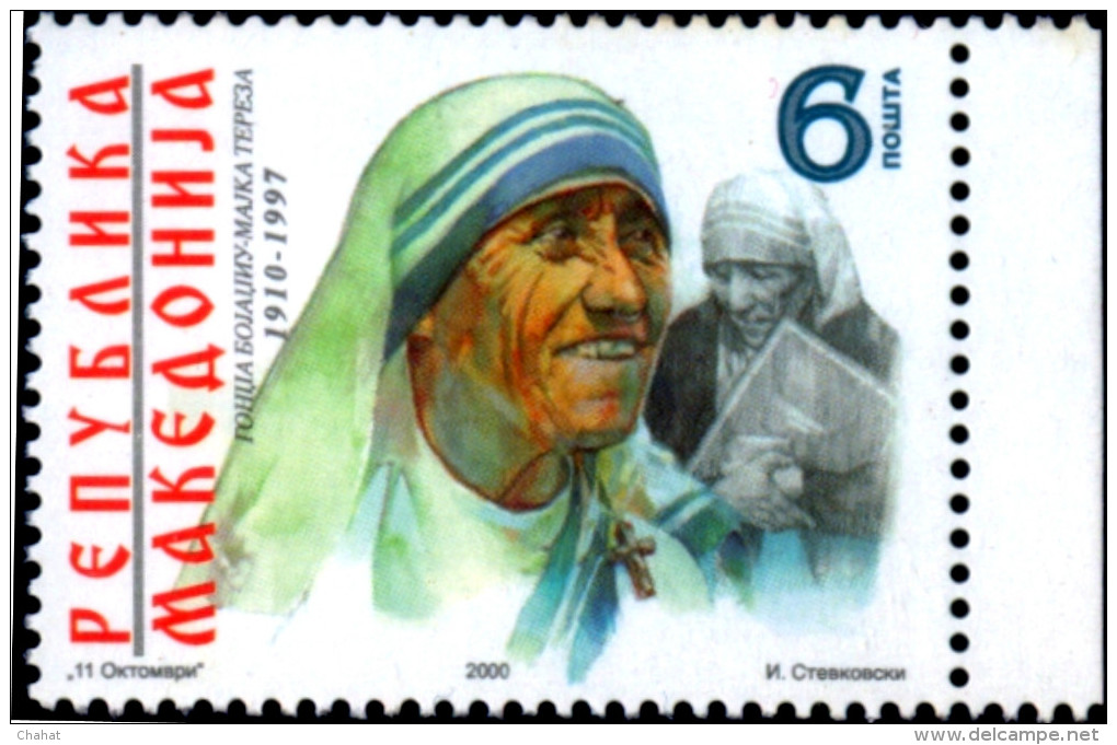 MOTHER TERESA-MACEDONIA-SCARCE-MNH-B9-679 - Madre Teresa