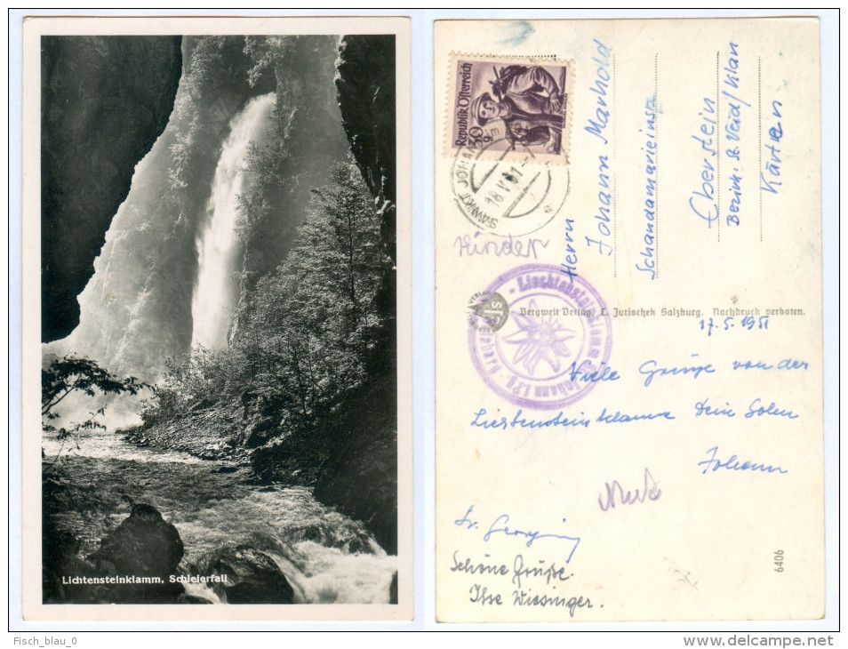 AK 5600 Salzburg St.Johann Im Pongau Liechtensteinklamm Liechtenstein-Klamm Schleierfall Eberstein Wasserfall Österreich - St. Johann Im Pongau