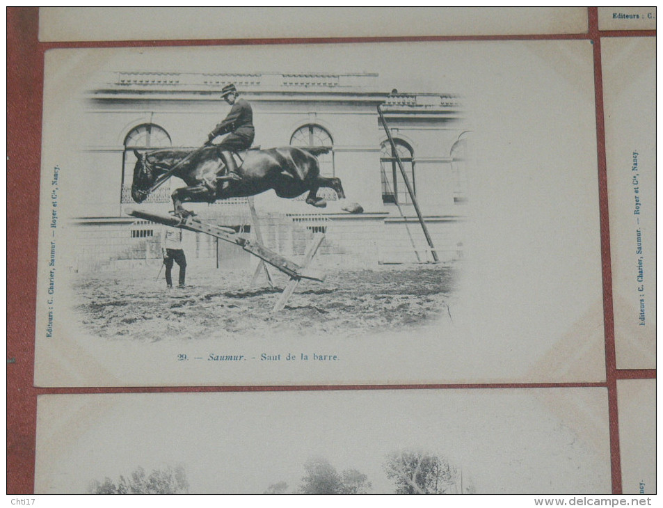 SAUMUR 1900  LOT 8 CPA N° 25 A 32 / HARAS DRESSAGE EQUESTRE / VOLTIGE / SAUT  / EQUITATION / EDITEUR  C CHARIER A SAUMUR - Saumur