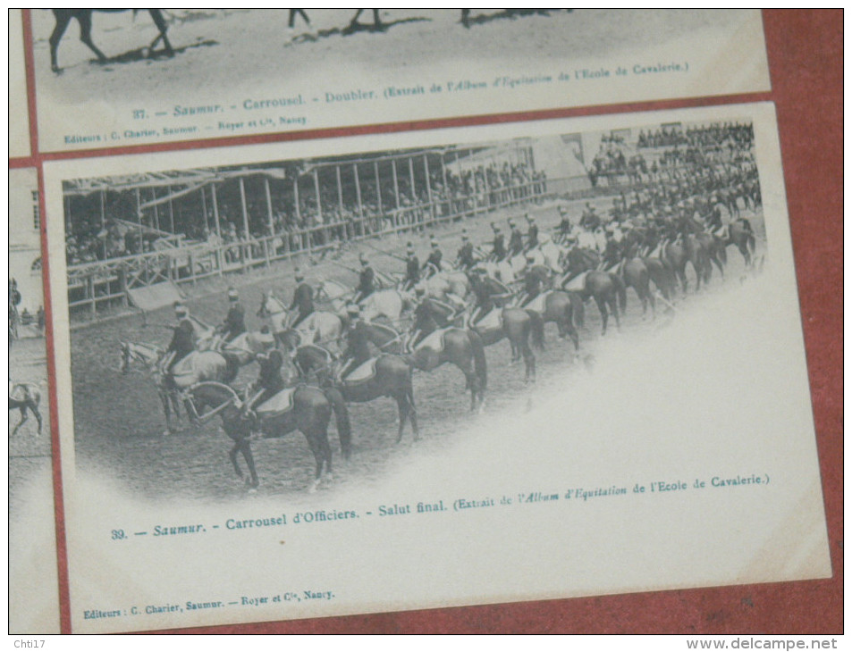 SAUMUR 1900  LOT 8 CPA N° 33 a 39 / HARAS DRESSAGE EQUESTRE / VOLTIGE / SAUT  / EQUITATION / EDITEUR  C CHARIER A SAUMUR