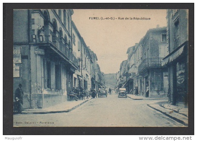 DF / 47 LOT ET GARONNE / FUMEL / RUE DE LA REPUBLIQUE / ANIMÉE - Fumel