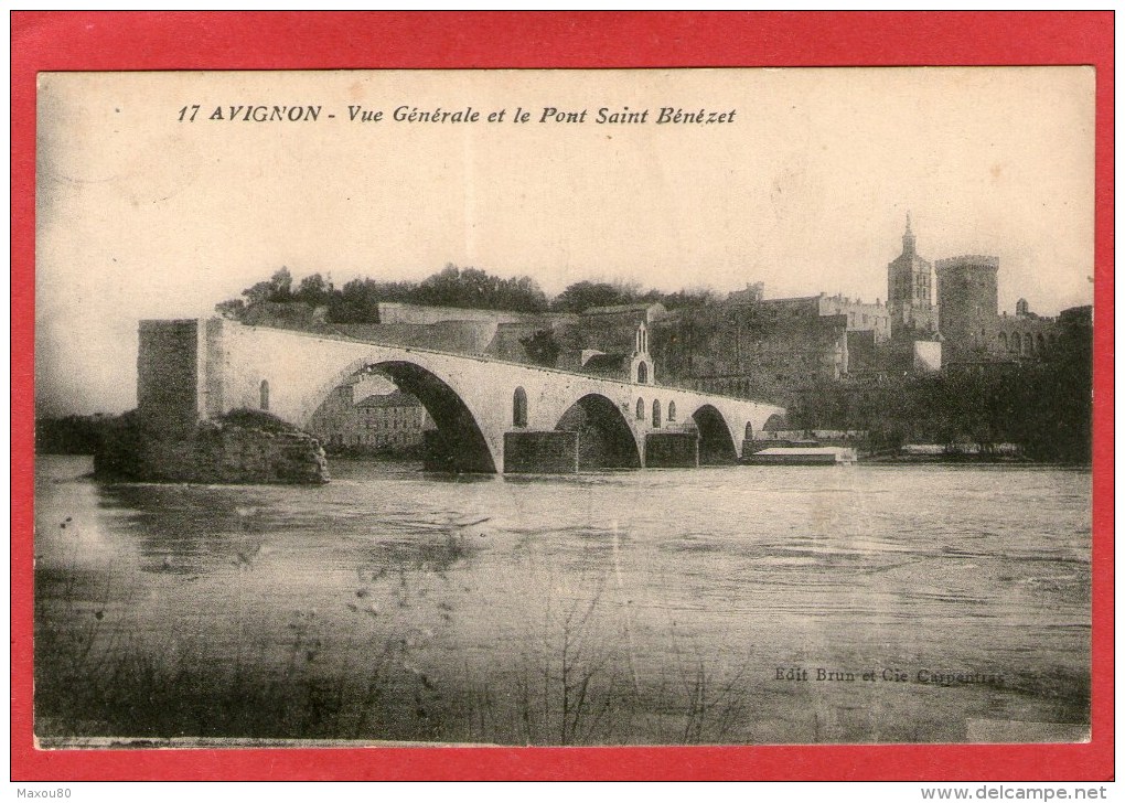 AVIGNON - Vue Générale Et Le Pont Saint-Bénézet - - Avignon