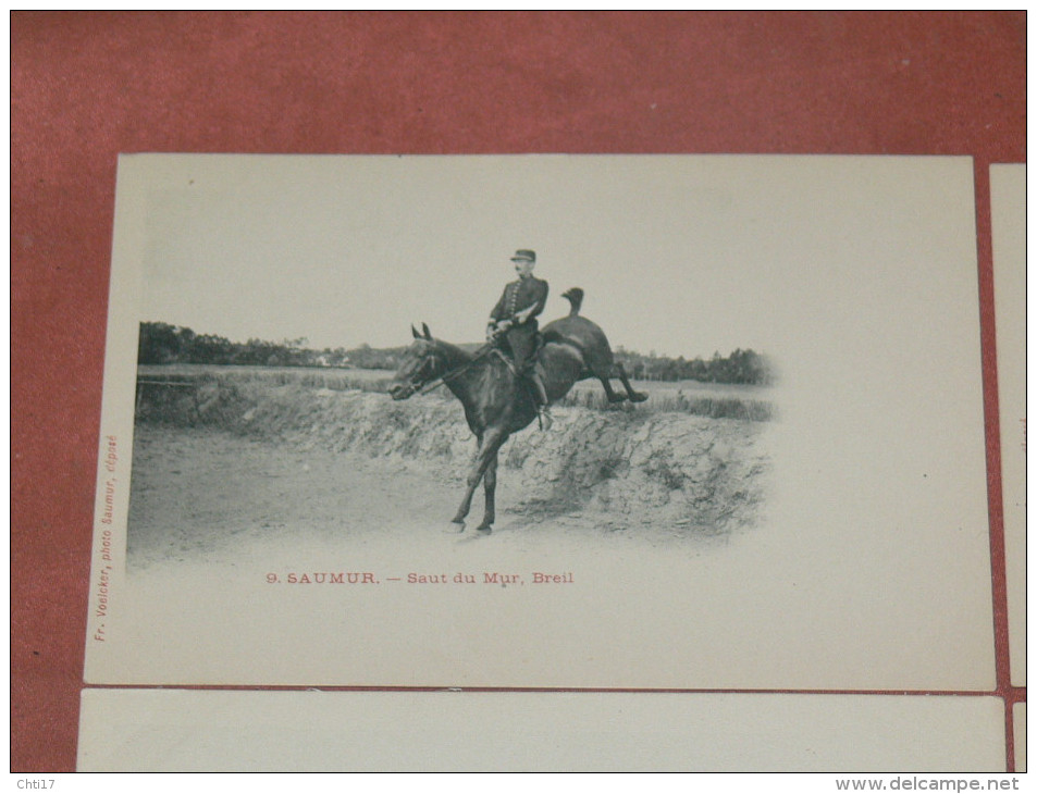 SAUMUR 1900  LOT 8 CPA N°8 A 15  / ECUYER / VOLTIGE / SAUT  / EQUITATION / EDIT FR.VOELCKER A SAUMUR - Saumur