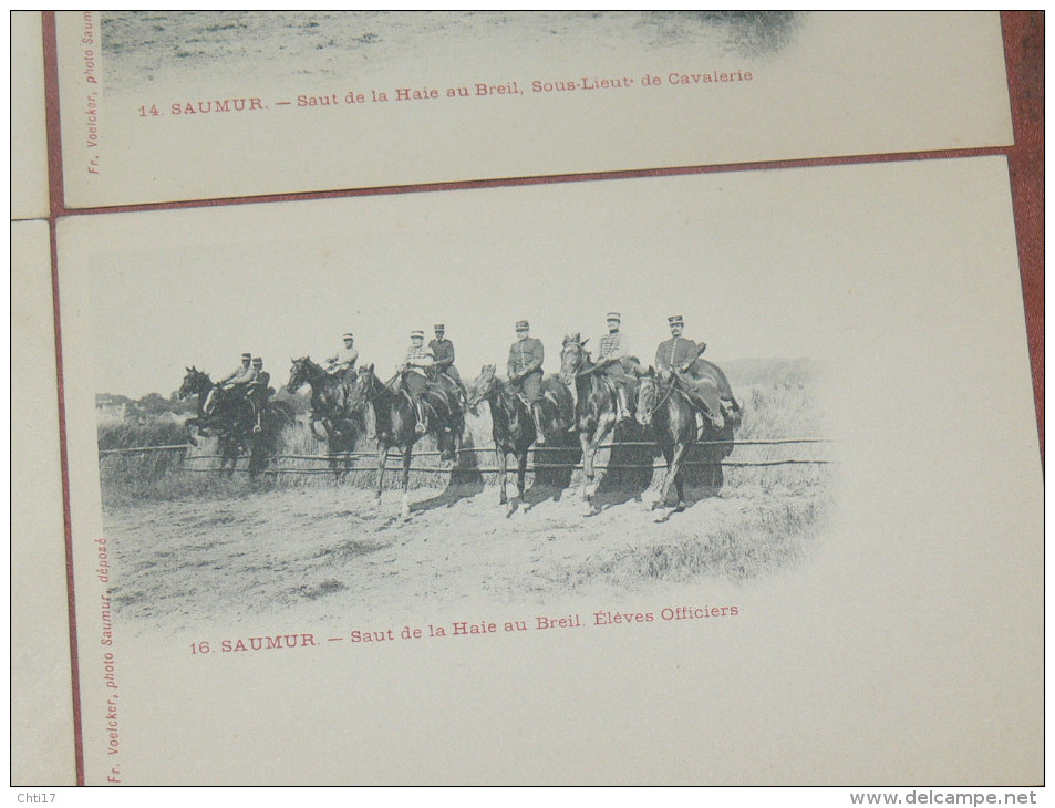 SAUMUR 1900  LOT 8 CPA N°8 A 15  / ECUYER / VOLTIGE / SAUT  / EQUITATION / EDIT FR.VOELCKER A SAUMUR - Saumur