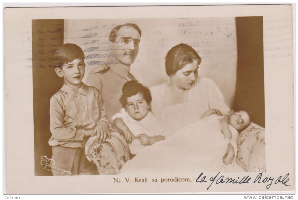 Carte Photo,SERBIE,1931,ROYAL FAMILY, Famille Royale,NJ. Kralj Sa Porodicom,enfants,enfant, Famille Nombreuse,rare - Serbie