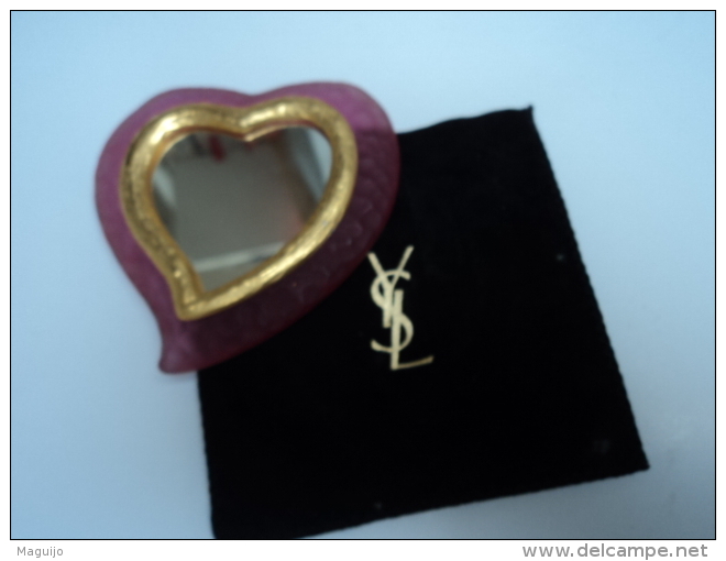 YVES SAINT LAURENT  " MIROIR N° 1 " SUPERBE  SIGLE + POCHETTE SIGLEE  LIRE ET VOIR !! - Miniatures Femmes (avec Boite)