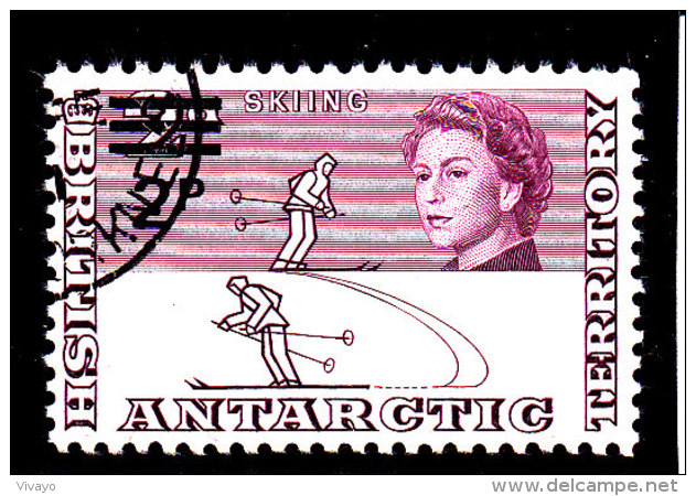 1971 - BR. ANTARTIC TERRITORIES - O/FINE CANCELLED - SKI OVERPRINTED Mi / Yv 28 - Used Stamps