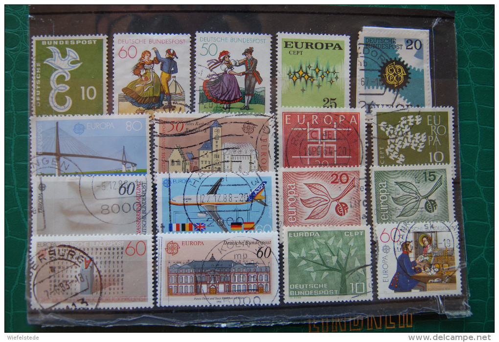 B086 - CEPT - EUROPE EUROPA Used 17 Different Stamps Germany - Collections