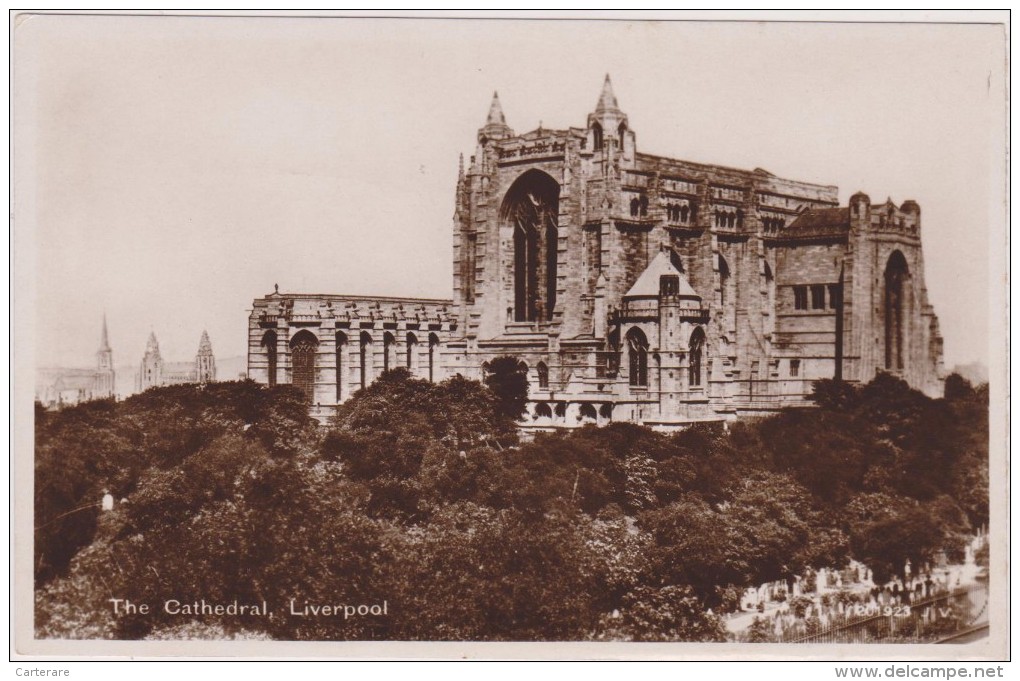 Carte Photo,ROYAUME UNI,UNITED KINGDOM,LIVERPOOL,CATHEDRAL - Liverpool