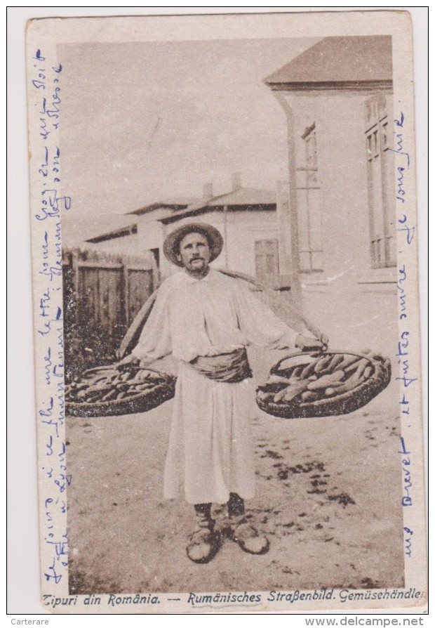 ROUMANIE,ROMANIA,1920,mét Ier,vendeur Ambulant,tipuri,Rumanisch Es Strabenbild.gemusehandler ,romain- Michel,rare - Rumänien