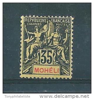 Colonie Timbres De Mohéli  De 1906/07   N°9  Oblitéré  Tres Beau - Gebraucht