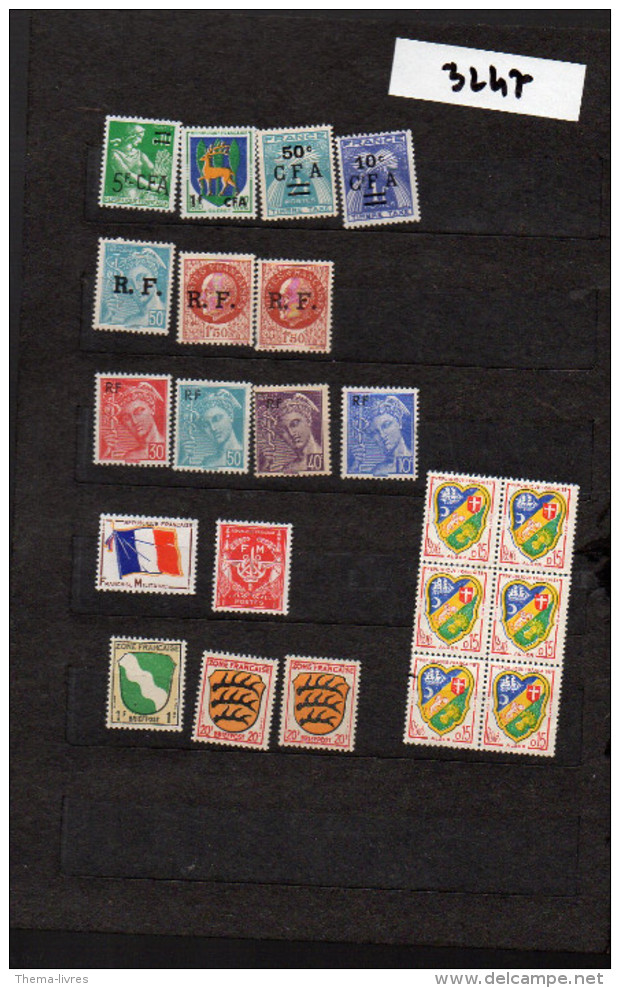 Lot De Timbres Français/colonies  (env 20 Timbres) Neuf Sans Charnière (PPP3247) - Lots & Kiloware (mixtures) - Max. 999 Stamps