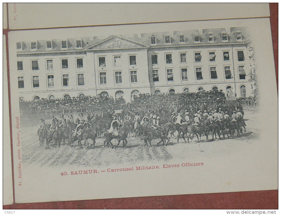 SAUMUR 1900  LOT 8 CPA N° 33  A  40  / ECUYER / CARROUSEL /SONNEUR / EQUITATION / EDIT FR.VOELCKER A SAUMUR - Saumur