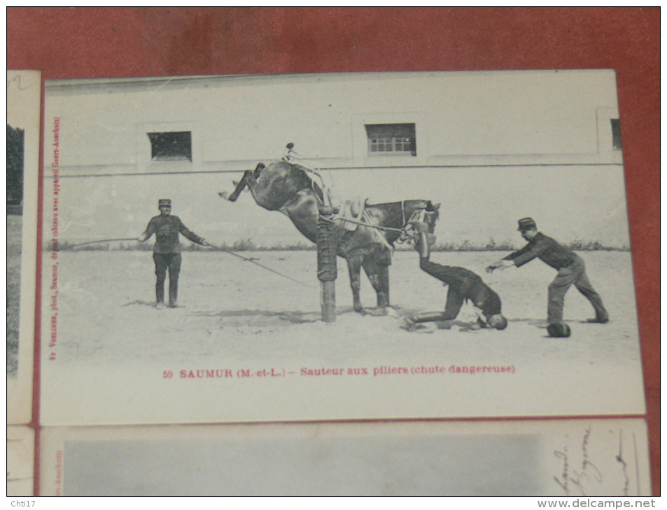 SAUMUR 1900  LOT 8 CPA N°  56  A  86  / ECUYER / CARROUSEL / EQUITATION / EDIT FR.VOELCKER A SAUMUR