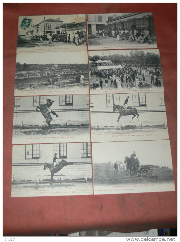 SAUMUR 1900  LOT 8 CPA N°  87  A  110 / ECOLE MARECHAL FERRAND / ECUYER / COURSE / EQUITATION / EDIT FR.VOELCKER - Saumur