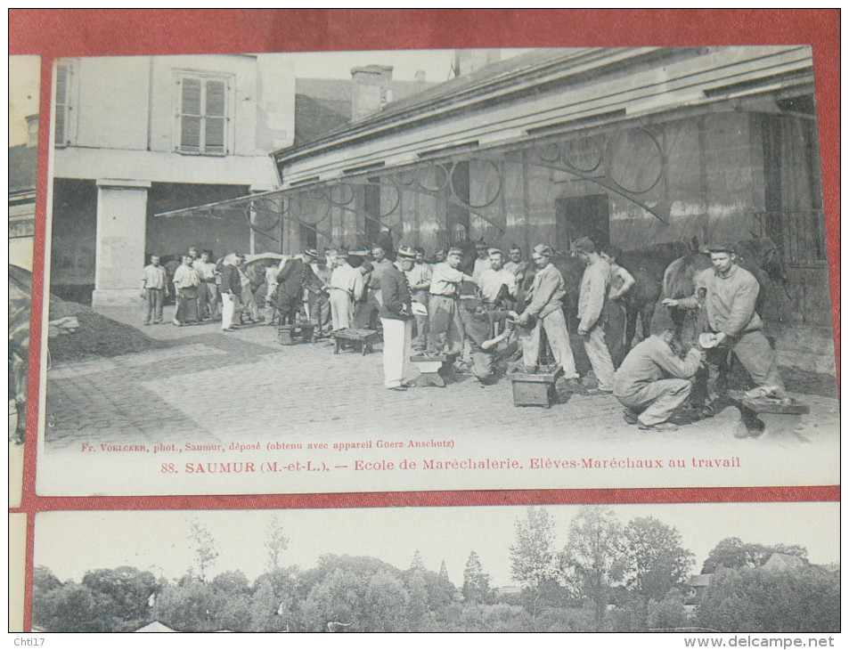 SAUMUR 1900  LOT 8 CPA N°  87  A  110 / ECOLE MARECHAL FERRAND / ECUYER / COURSE / EQUITATION / EDIT FR.VOELCKER - Saumur