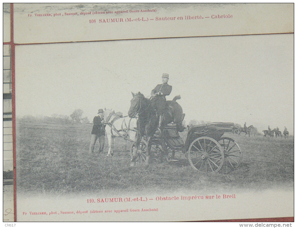 SAUMUR 1900  LOT 8 CPA N°  87  A  110 / ECOLE MARECHAL FERRAND / ECUYER / COURSE / EQUITATION / EDIT FR.VOELCKER