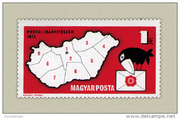 Hungary 1973. Postal Code System Stamp MNH (**) Michel: 2831 / 0.30 EUR - Ungebraucht