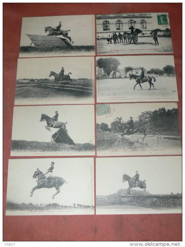 SAUMUR 1900  HARAS LOT 8 CPA N°  126 A  143 /  / ECUYER / COURSE / EQUITATION / DRESSAGE  EDIT FR.VOELCKER - Saumur