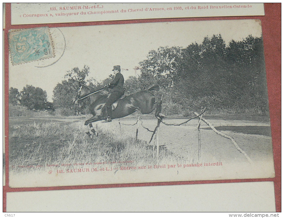 SAUMUR 1900  HARAS LOT 8 CPA N°  126 A  143 /  / ECUYER / COURSE / EQUITATION / DRESSAGE  EDIT FR.VOELCKER - Saumur