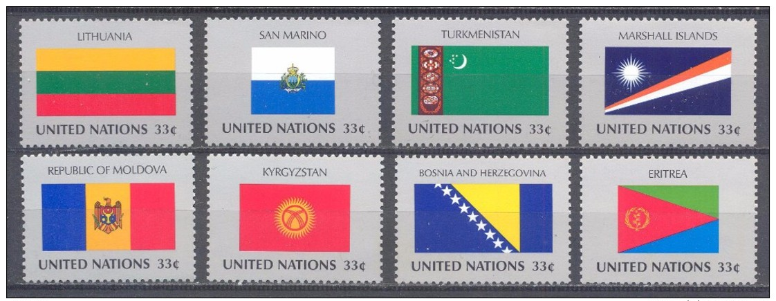 Nations Unies New York YT N°783/790 Drapeaux Des Etats Membres Neuf ** - Nuovi