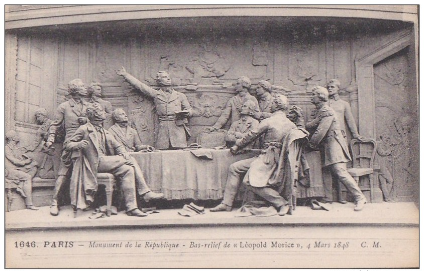 PARIS XI° Sculptures Historiques Naissance De La REPUBLIQUE  STATUE  Bas Relief En BRONZE 4 Mars 1848 - Arrondissement: 11