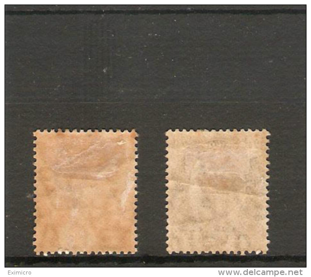 TURKS AND CAICOS ISLANDS 1913 WATERMARK MULTIPLE CROWN CA ½d, 2d  SG 129, 131 MOUNTED MINT Cat £2.75 - Turks And Caicos