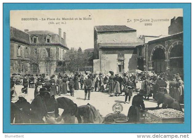 CPA - Métier Marchands Ambulants Place Du Marché Et La Halle BRIOUDE 43 - Brioude