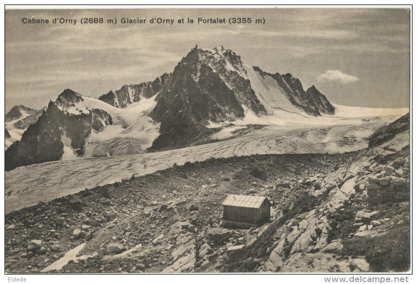 Cabane D' Orny Glacier D' Orny Et Le Portalet  Voyagé De Champex Valais - Orny
