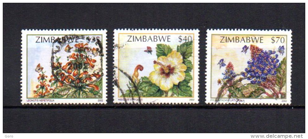 Zimbabwe    2002  .-  Y&T  Nº    493/494 - 496 - Zimbabwe (1980-...)