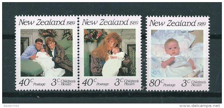 1989 New Zealand Complete Set Prince Andrew,health MNH,Postfris,Neuf Sans Charniere - Unused Stamps