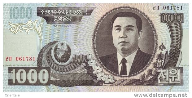 KOREA P. 45b 1000 W 2006 UNC - Korea, Noord