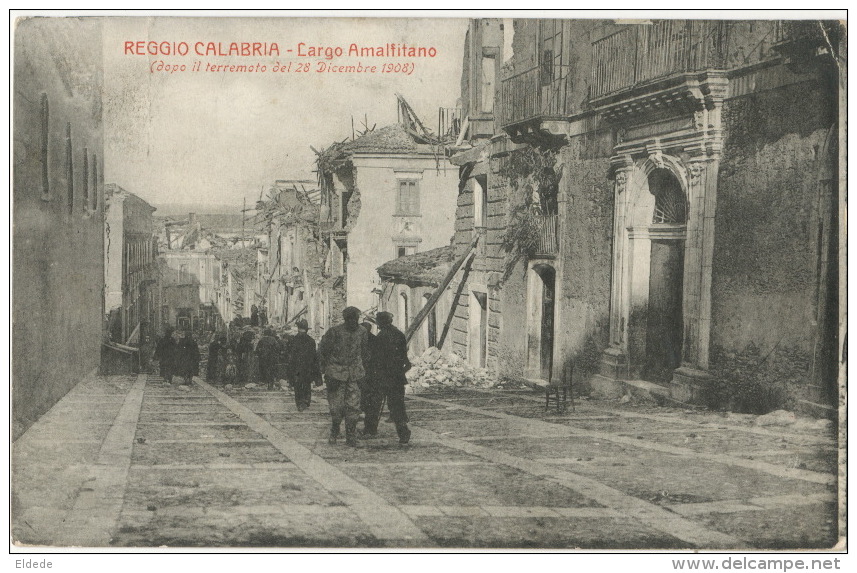 Reggio Calabria Largo Amalfitano Terremoto Dicembre 1908  Earthquake Foto Biagio Giarmoleo - Reggio Calabria